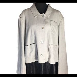 #137 CLIFFORD & WILLIS Linen Cropped Jacket